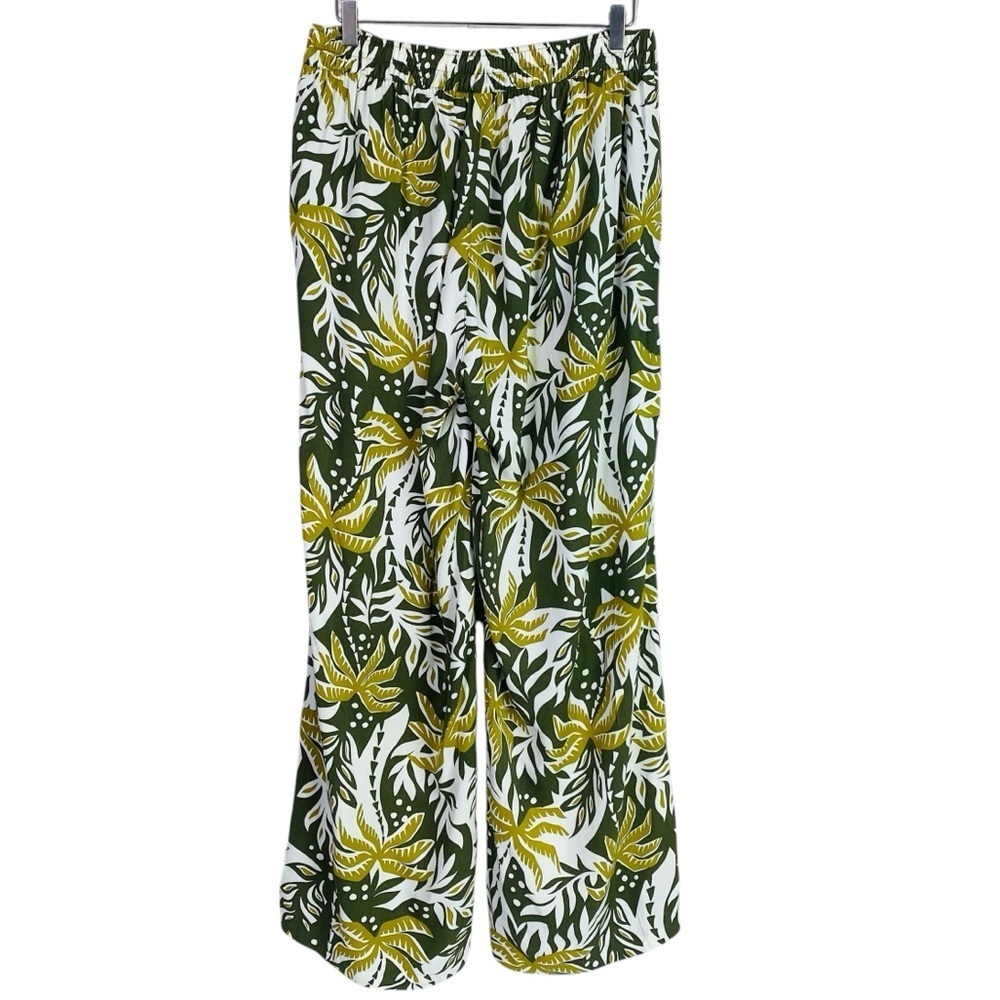 Old Navy Playa Palm Print High Waist Wide Leg Pants Size L - Picture 4 of 5